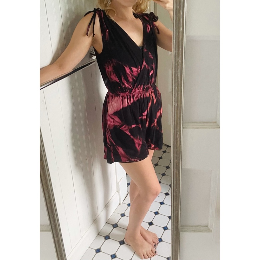 Romper tie-dye pink and black size S